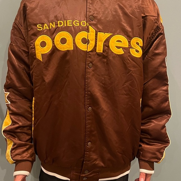 Rare Vintage San Diego PADRES MLB Cooperstown G-III Carl Banks Satin Jacket - Picture 6 of 17